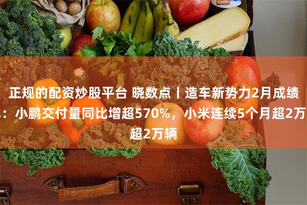 正规的配资炒股平台 晓数点丨造车新势力2月成绩单：小鹏交付量同比增超570%，小米连续5个月超2万辆