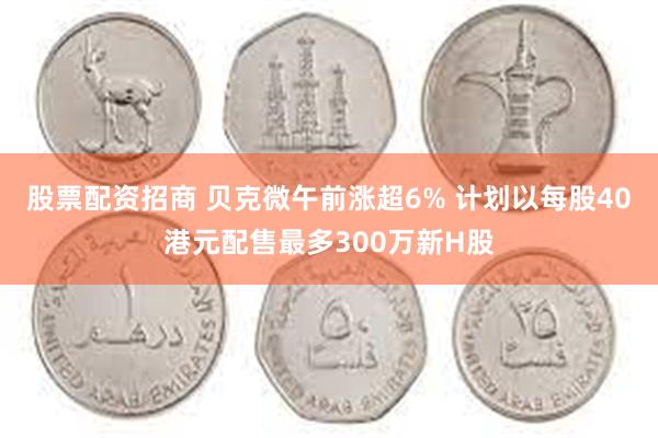 股票配资招商 贝克微午前涨超6% 计划以每股40港元配售最多300万新H股